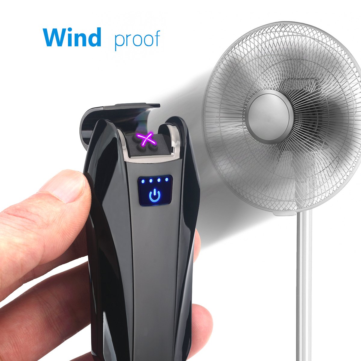 Feuerzeug Winddicht,Dopple Lichtbogen Feuerzeug Green Grass Elektronisch USB Aufladbar Lighter Flammenlose Feuerzeug Zigarettenanzünder