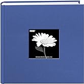 Fabric Frame Cover Photo Album 200 Pockets Hold 4x6 Photos, Sky Blue