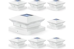 LETMY 8 Pack Solar Post Cap Lights Outdoor, 3 Modes 40 LEDs Fence Post Solar Lights Outdoor Waterproof, 30 Lumens Deck Post Lights Solar Powered for 4x4, 5x5 or 6x6 Vinyl Wooden Posts