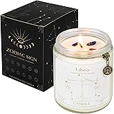 YTENTE Libra Scented Candles - Zodiac Crystals Gifts, Birthday Gifts for Women, Men, Mom, Sister