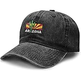 Unisex Adult Vintage Adjustable Baseball Cap Denim Hat Cactus Arizona Flag New Trucker Hats Washed