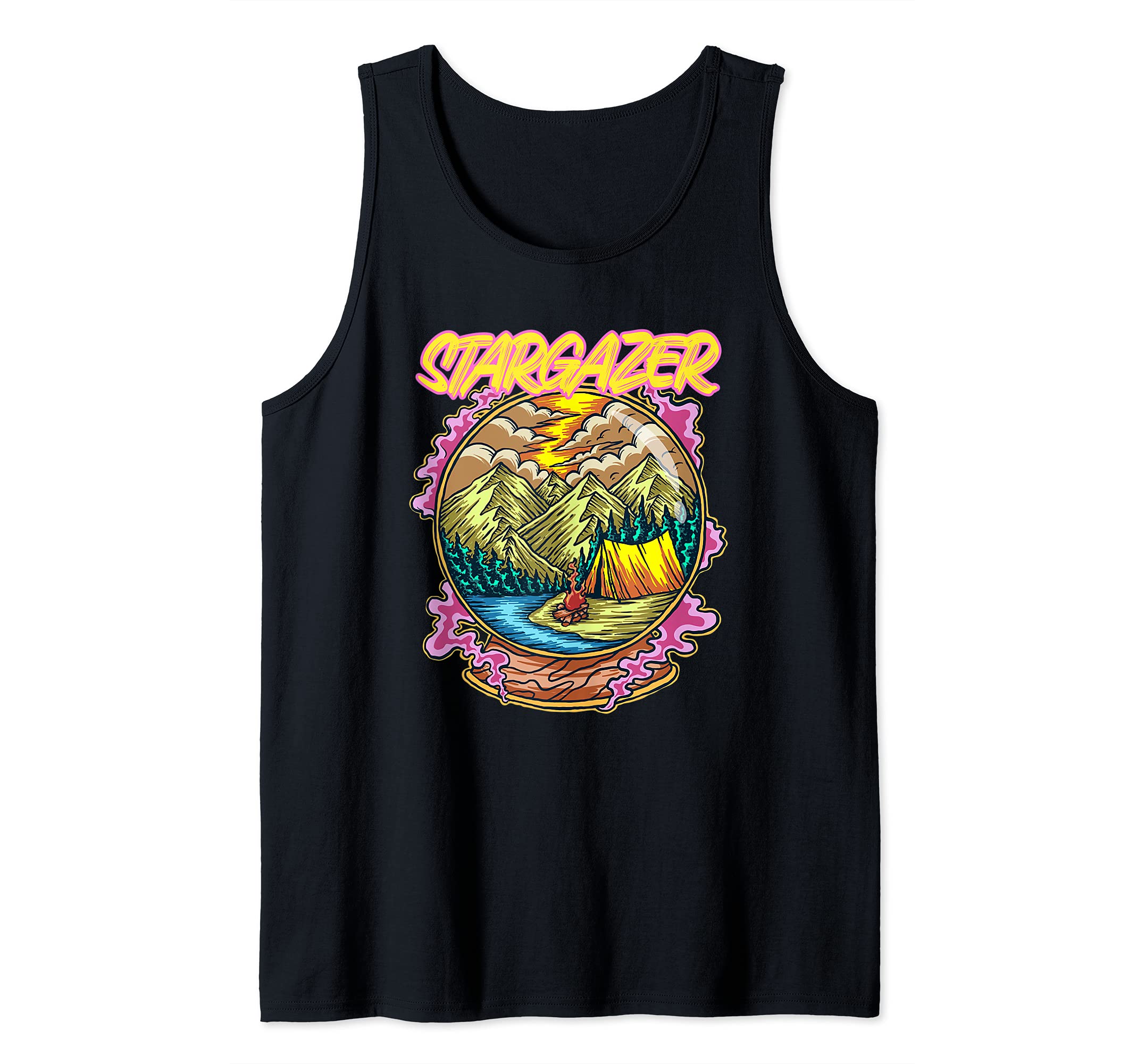 Stargazer Crystal Hiking Fishing Tent Camping Nature Gypsy Tank Top