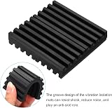 PATIKIL 2Pcs Rubber Anti-Vibration Pads 4"x4"x0.8" Air Conditioner Compressor view 4