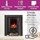Neo 1000/2000W Freestanding Electric Fire Stove Heater Black view 3