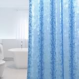 WELTRXE Shower Curtain 183x183cm Clear EVA Waterproof Liner with 12 Hooks