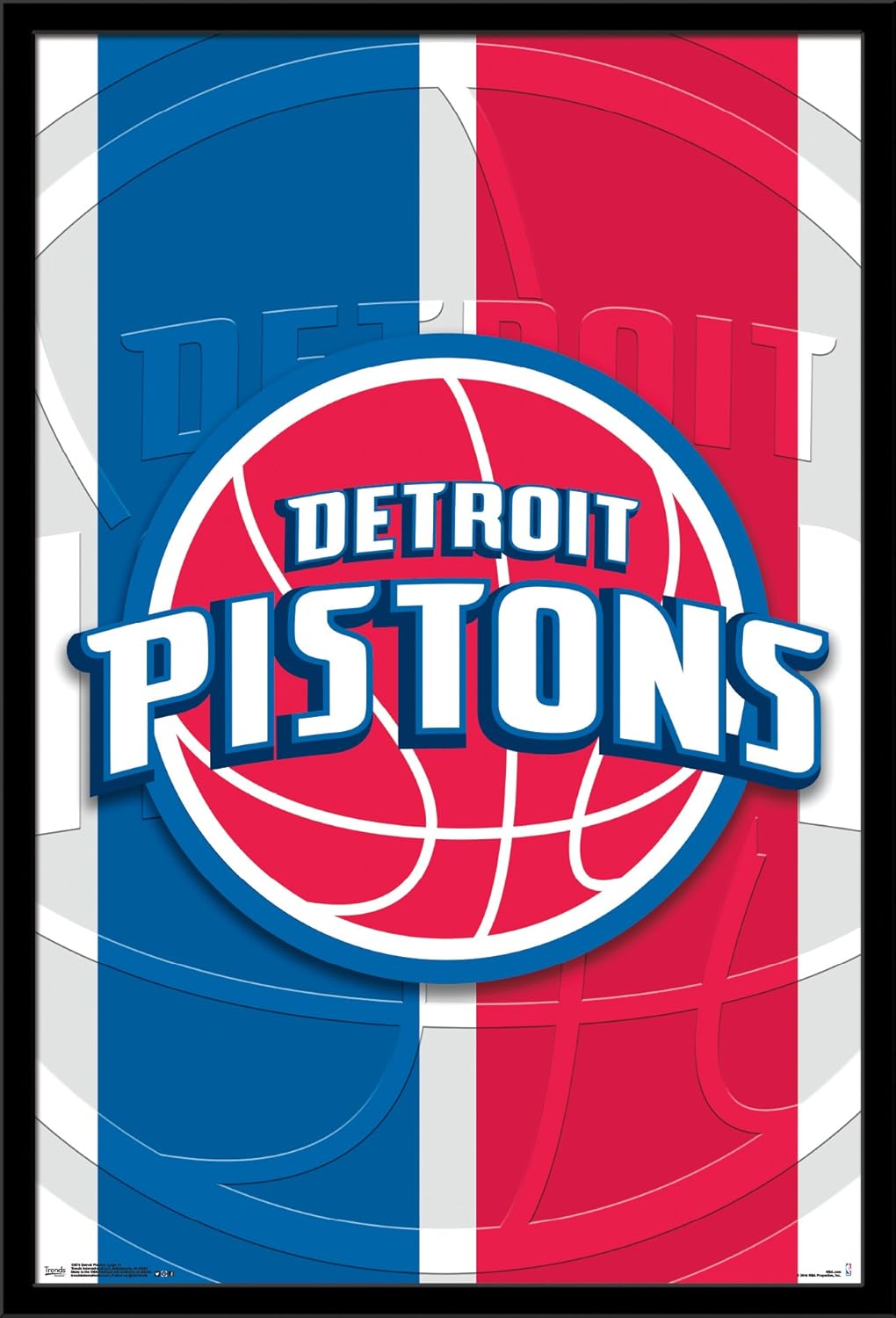 Trends International Wall Poster Detroit Pistons Logo 22 375 X 34 Amazon In Home Kitchen