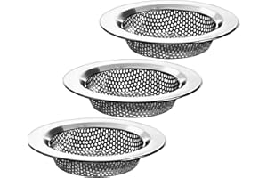 Kitchen Sink Strainer - 3Pack Stainless Steel Sink Drain Strainer, Sink Strainer Basket, Sink Filter, Kit Food Catcher, 4.37 