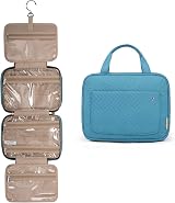 BAGSART Hanging Toiletry Bag Travel Large Wash Bag Peach Skin Polyester Lake view 1