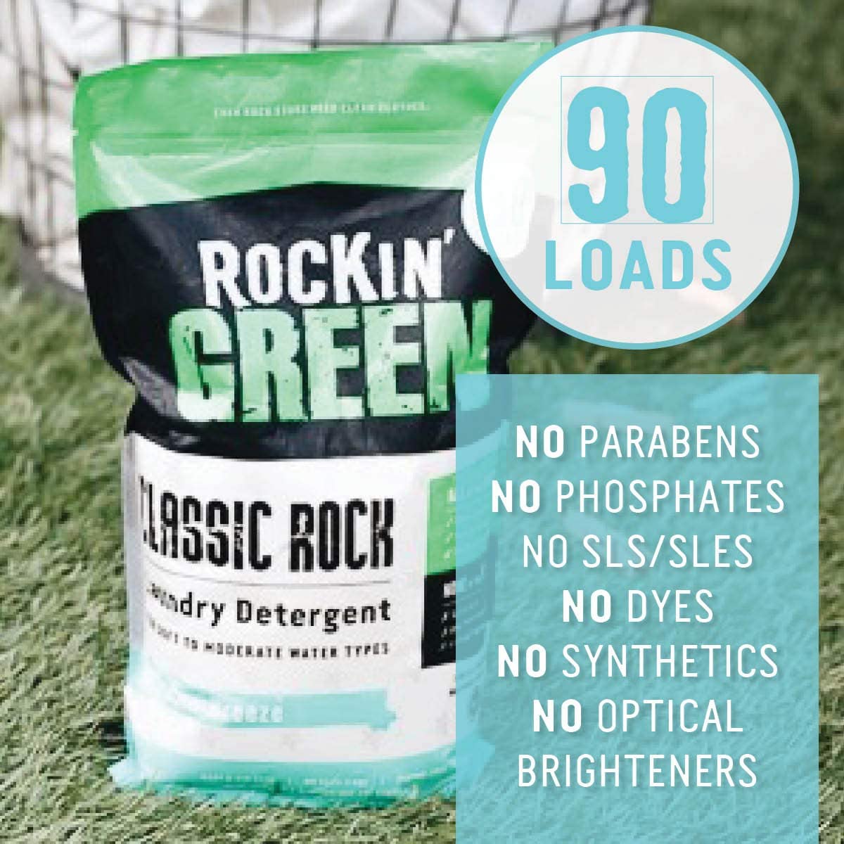 Rockin' Green Laundry Detergent, Plant based, All Natural Laundry