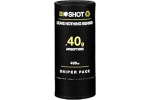 Biodegradable Airsoft BBS - Super Slick Seamless Sniper Weight Competition Match Grade for All 6mm Airsoft Guns and Accessories (400 Round Sniper Pack, White) by Bioshot