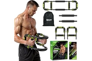 VANLGS Twister Arm Trainer for Men, Chest Workout Equipment 5-Level Adjustable (40-130lb) with Ergonomic 27° Targets Biceps/Clip/Thigh, Portable Exerciser for Home Gym Travel Fitness