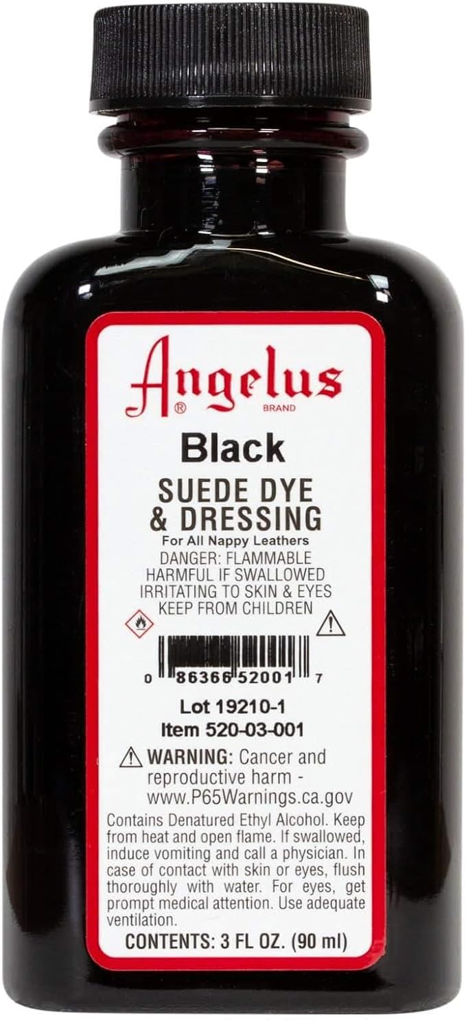Angelus Brand Suede Dye - Black - 3oz: Amazon.co.uk: Shoes & Bags