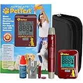 PetTest Expert Glucose Monitoring Kit for Dogs & Cats, Diabetic Pet Blood Sugar Check Gear, Includes Classic Meter, 25 Test S