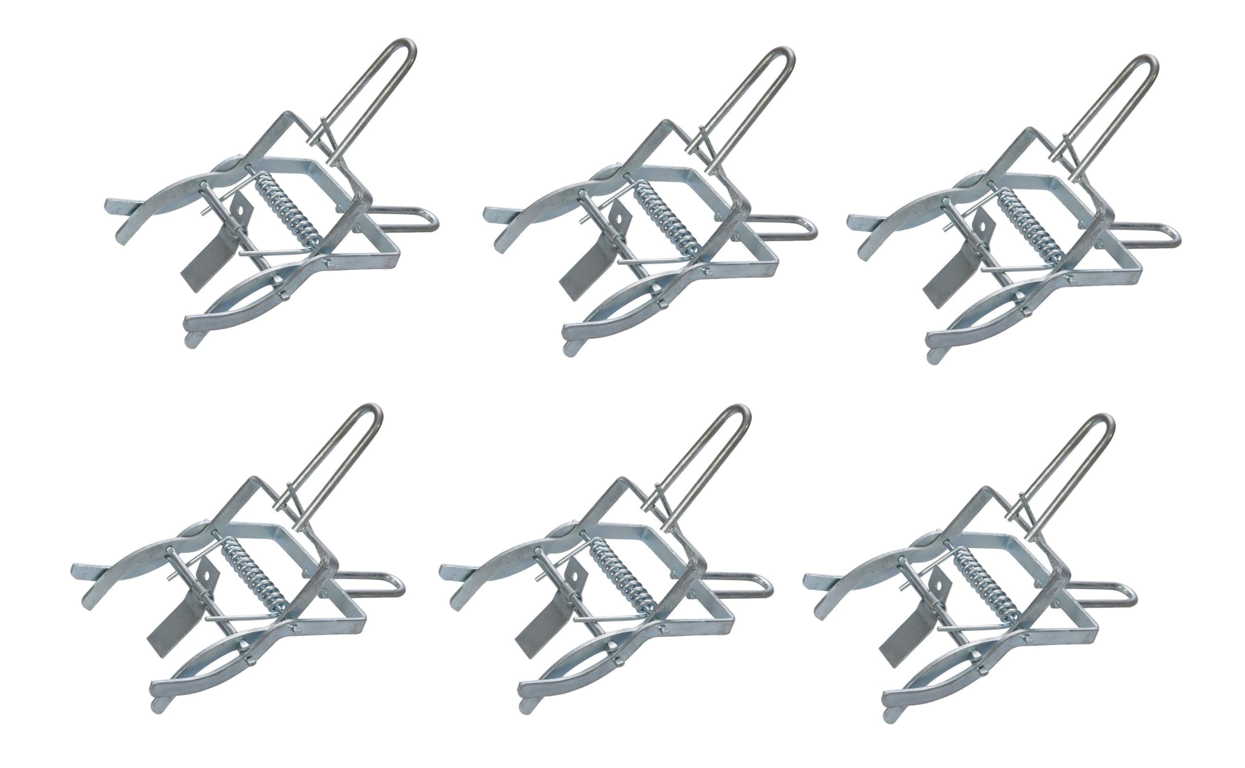 6x Pack of Heavy Duty Mole Claw Scissor Traps Fast Humane Kill (6)