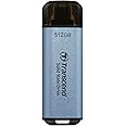 Transcend 512GB ESD300C, External Solild State Drive, Portable SSD, Compatible w/iPhone 4K ProRes, Up to 1050 MB/s,Type C - TS512GESD300C
