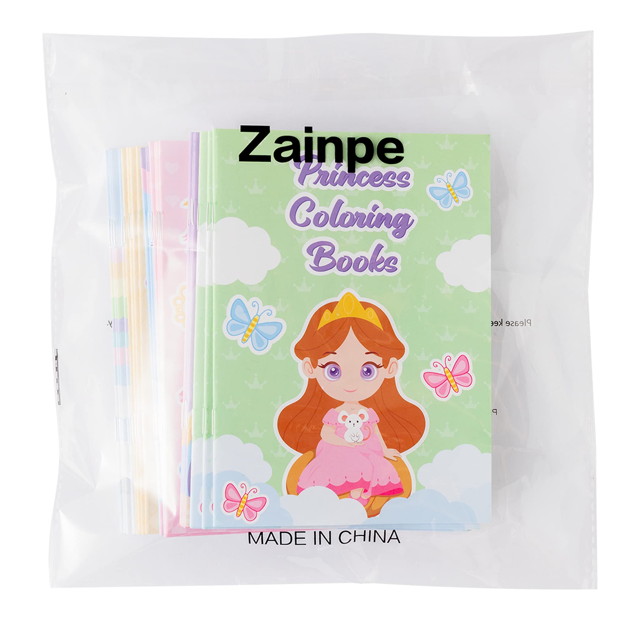 Zainpe 24Pcs Princess Coloring Books for Kids DIY Art Drawing Book with Rainbow Star Castle Patterns Color Booklets for Girls Birthday Party Favor School Classroom Rewards Goodie Bag Filler