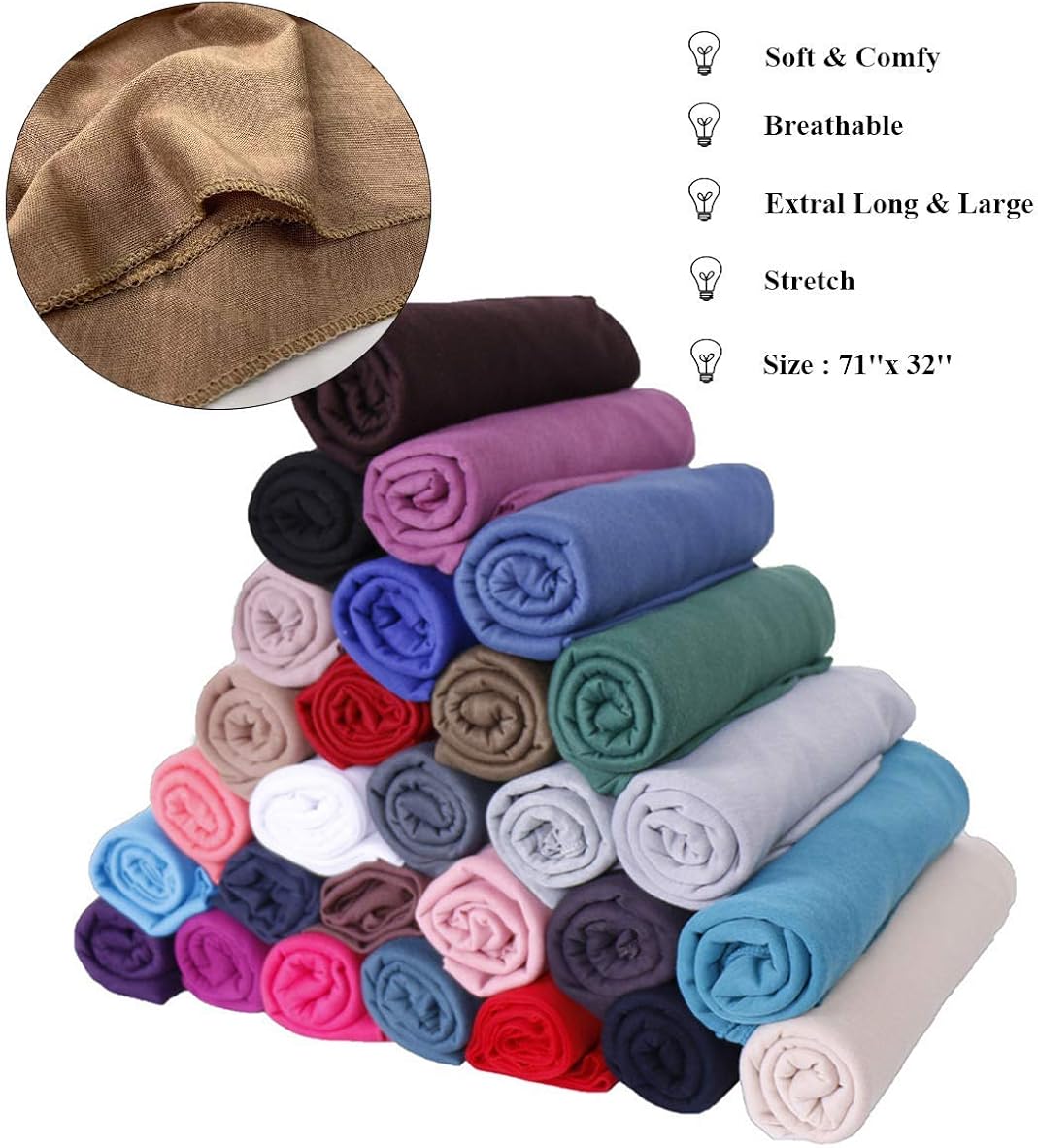 DRESHOW Hair Wrap for Black Women with Natural Hair Large Stretch Soft Edge Scarves for Braids Dreadlocks - Image 4