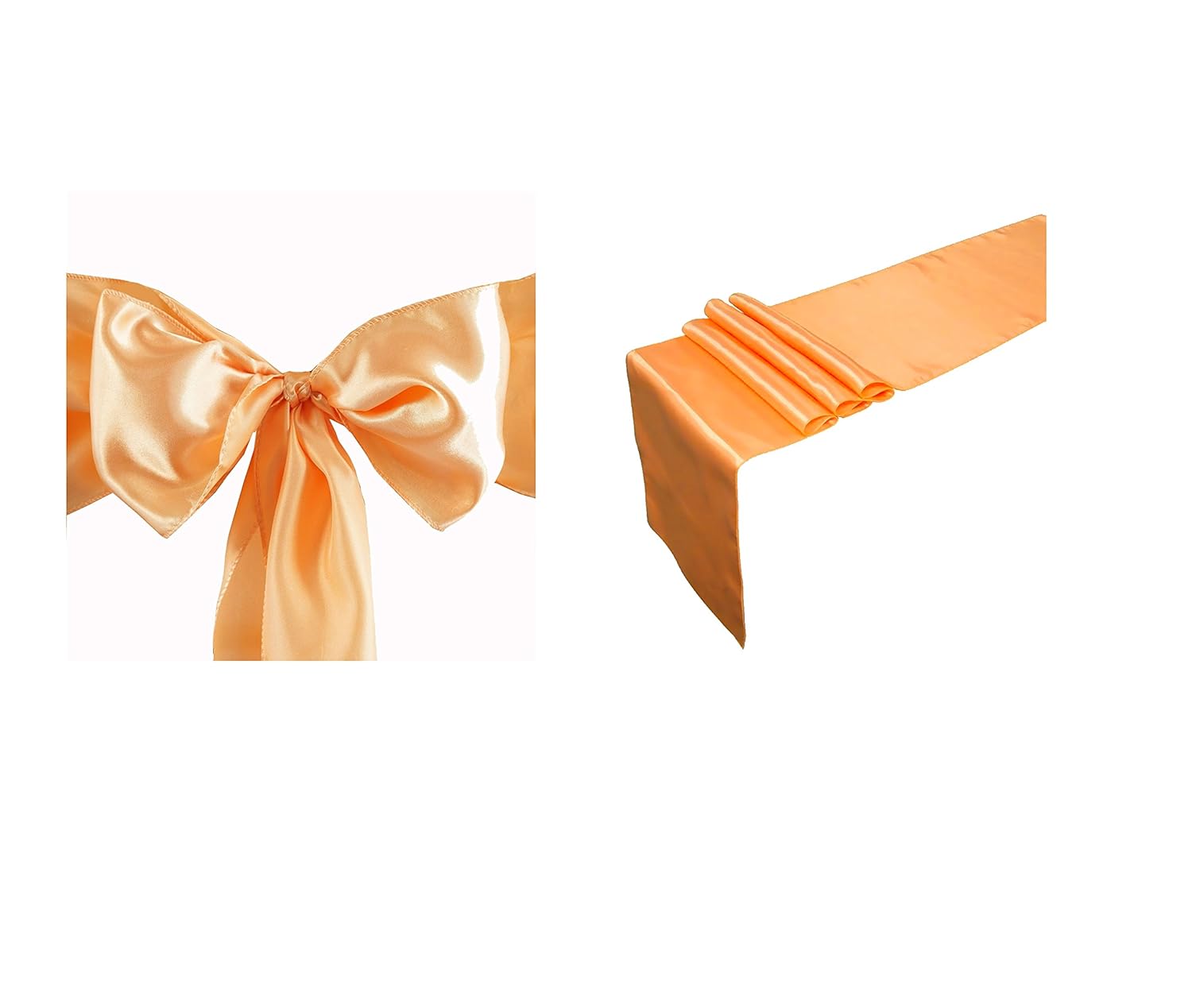 Amazon Com Elina Home Peach Satin 1 Table Runner 5 Combo