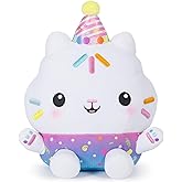 Gabby’s Dollhouse Celebrations, Sprinkle Party Cakey Cat Plush, 10-Inch Interactive Stuffed Animal with Sounds, Kids Toys for