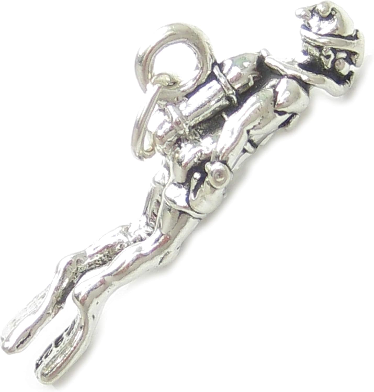 Scuba diver sterling silver charm .925 x 1 Diver Diving charms Amazon