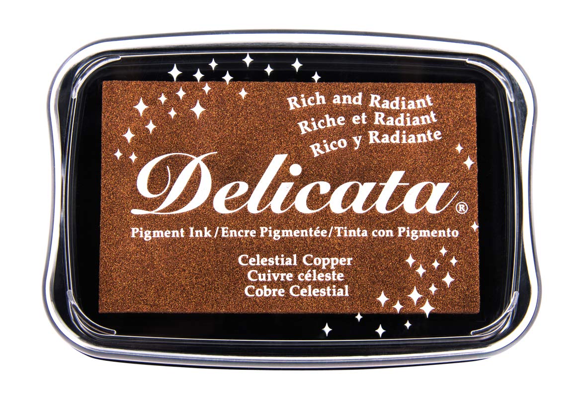 Rayher 29187638 Delicata Metallic Stamp pad, Copper, 9.9x6.8x1.9cm, Size L
