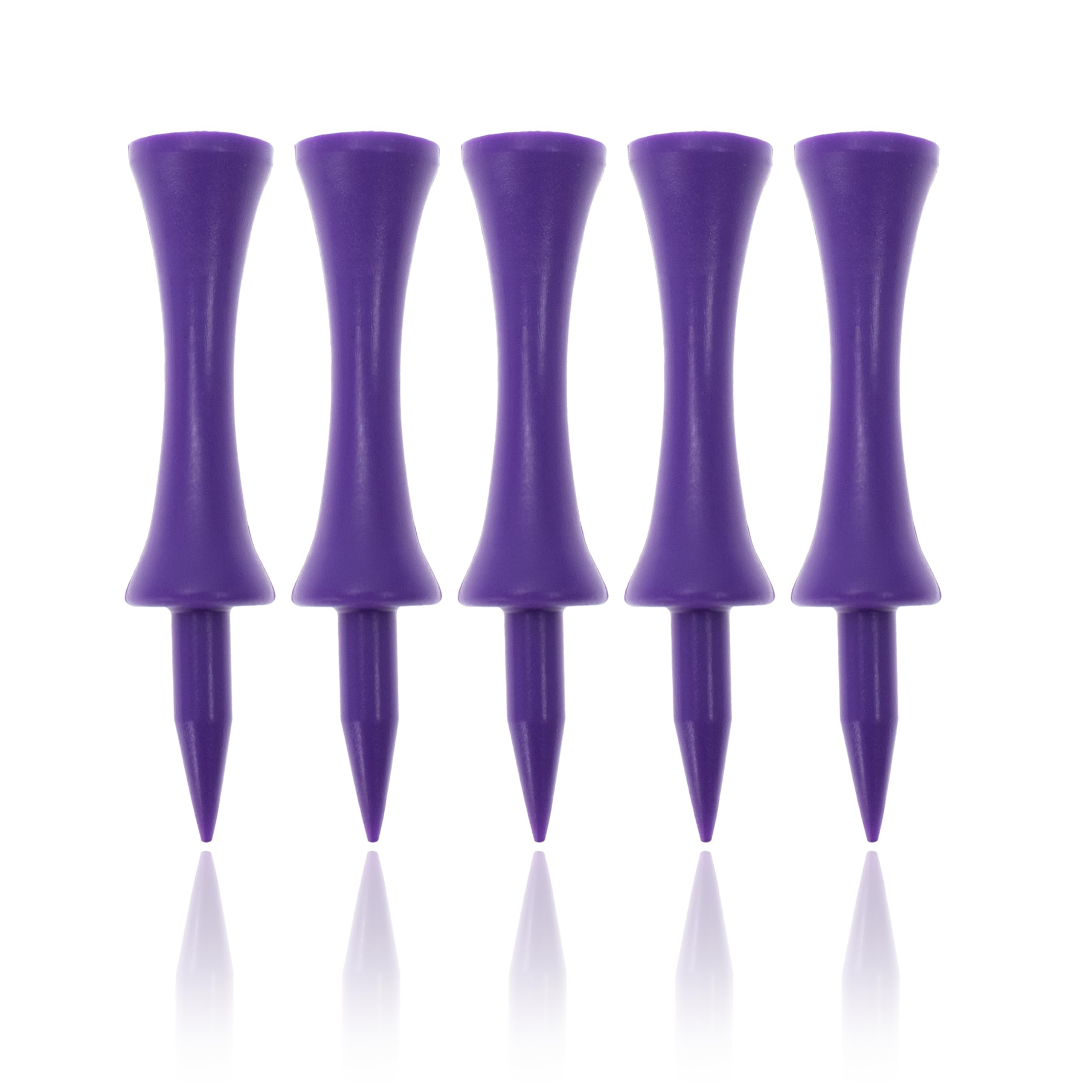 ECADDIE Purple 59mm Plastic Castle Golf Tees (100 Pack)