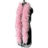 2 Yards 80g Turkey Chandelle Feather Boa for DIY Craft,Party Dancing Dress Up, Halloween Decoration