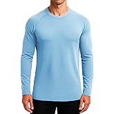NASBING Mens Thermal Long Sleeve Shirt Base Layer Cold Weather Fleece Lined Underwear Tops Winter Undershirt