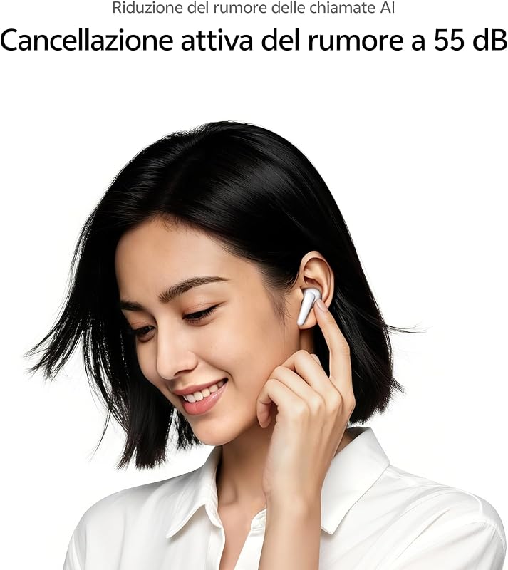 Buds Pro - Auricolari Bluetooth 6.1 con Cancellazione Attiva del Rumore 55 dB, Batteria 55 Ore, Driver 11 mm, Latenza 42 ms, Audio Spaziale, IP54, 4,3 g