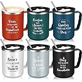 Nitial 6 Pcs 17 oz Spanish Christian Coffee Mugs with Lid and Straw Religious Bible Verse Christian Gifts Regalos Cristianos En Español Inspirational Bible Tumbler for Spanish Friend Men Women Favor