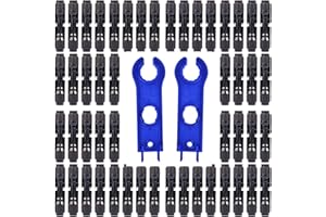 AirTACDINGJU 100PCS Solar Connectors Panel Connector Cable with Spanners IP67 Waterproof Male/Female (50 Pairs)