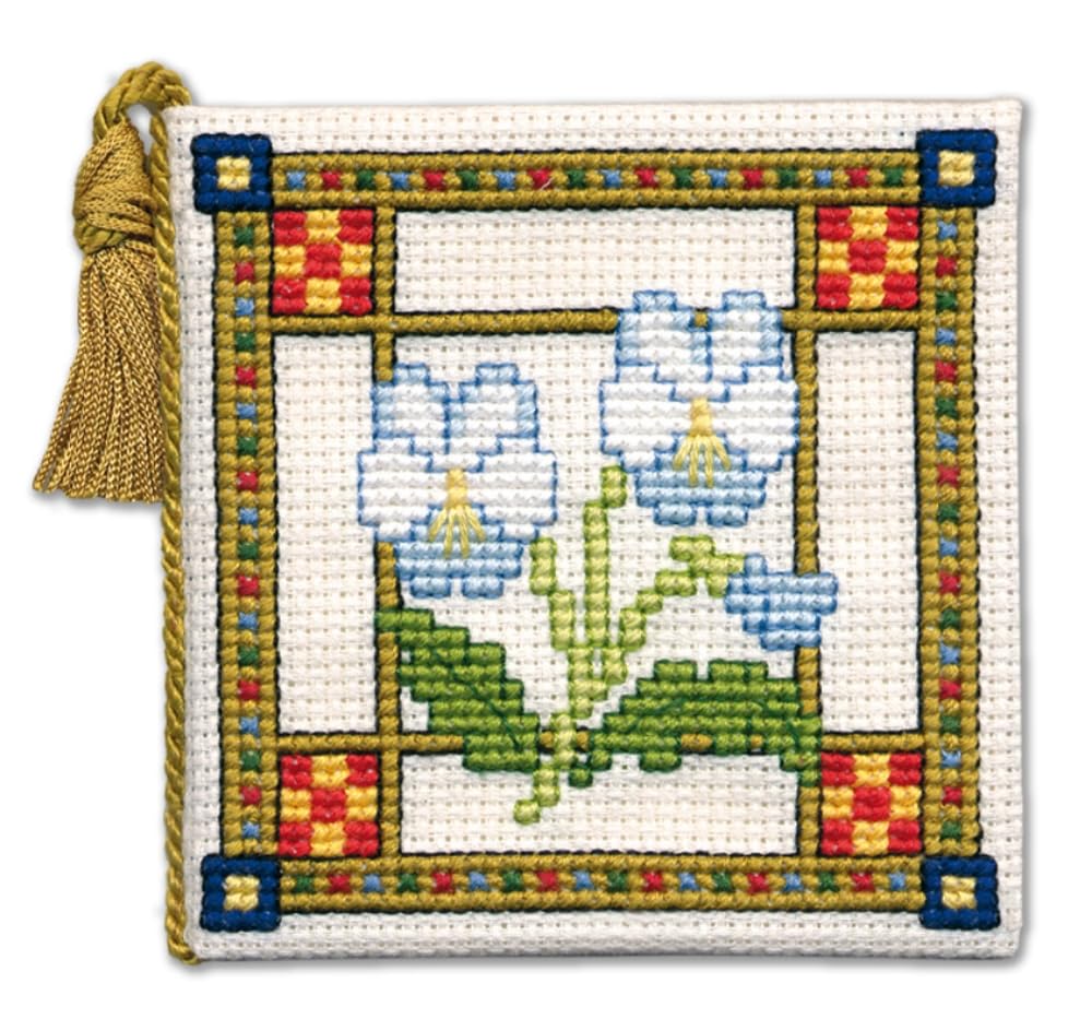 Textile Heritage Needle Case Counted Cross Stitch Kit - Mediaeval Garden