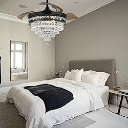 diisunbihuo 42" Black Fandelier with Light Modern