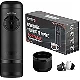 Portable Coffee Maker For Car, Camping, Travel, Home, Office, 12v espresso machine, Heats Water, Rechargeable Battery