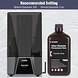 ELEGOO 3D Printer Resin Rapid 405nm Grey 2KG Water Washable view 5