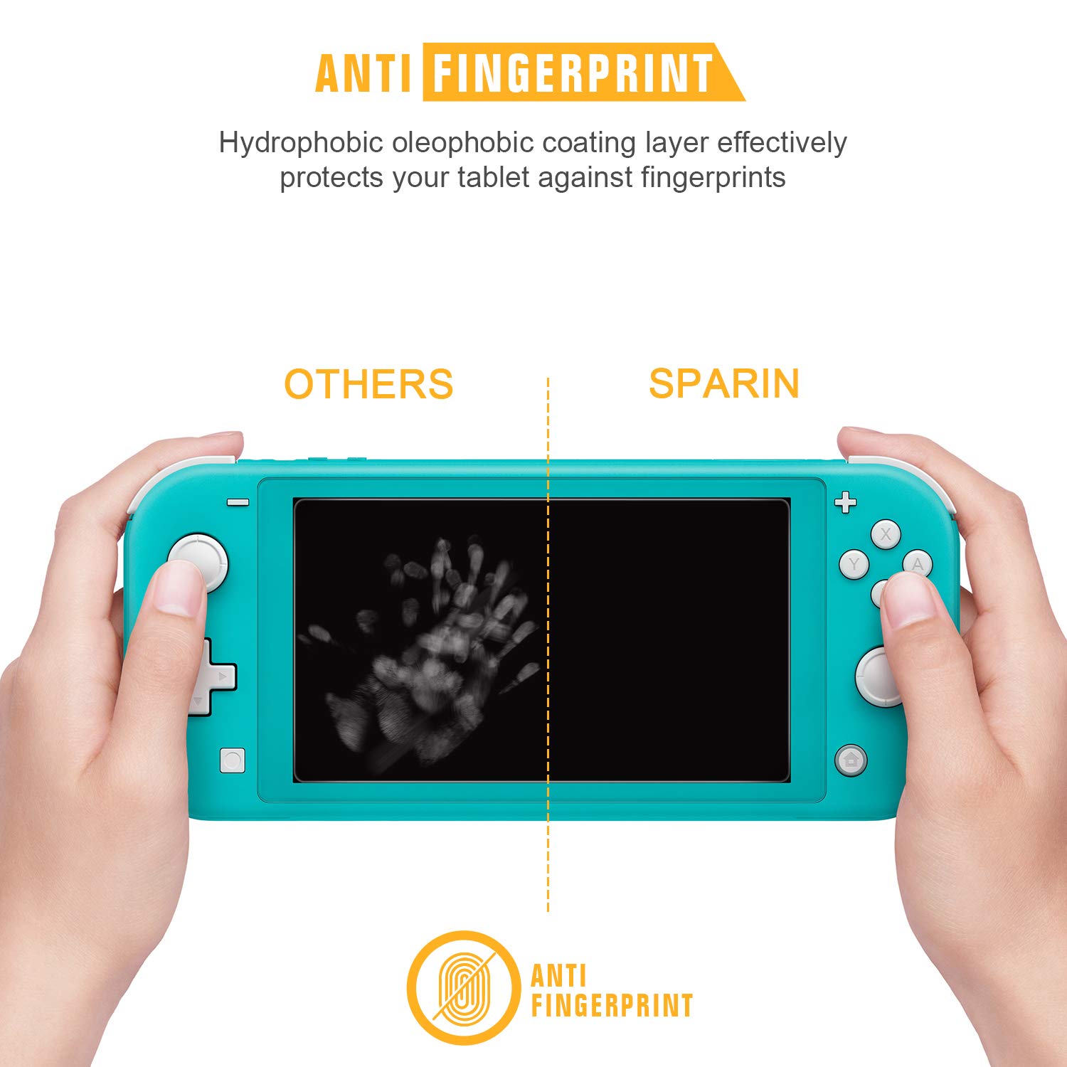 [4 Pack] SPARIN Nintendo Switch Lite Screen Protector, Tempered Glass