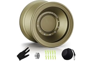 hksod Yoyo Metal Trick Yoyos Professional Responsive Yoyo for Kids 8-12 Beginners,Unresponsive Yo-yo for Adults with Yo Yo Bearing Accessories- Military Green