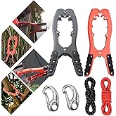 Docdciy 2 Piece Kayak Anchor Grip Clamp with 16.4ft Paracord Snap Hook, Boat Anchor Clip, Fishing Accessories for Kayak, Fisherman Anchor Clamp, Anchor Grip for Fishing