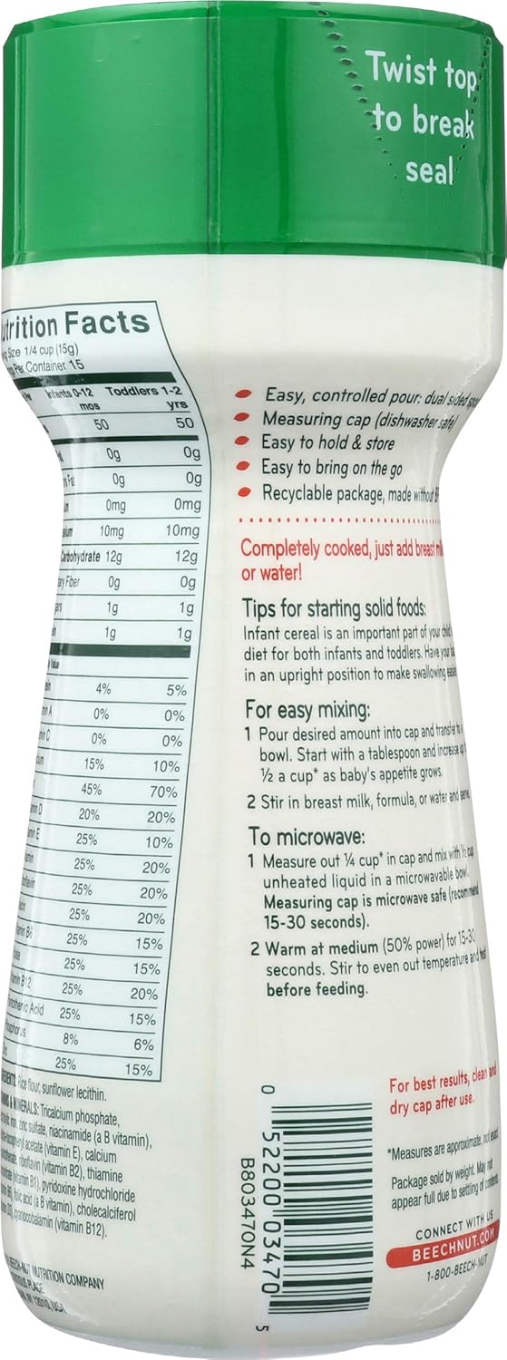 beechnut rice cereal ingredients