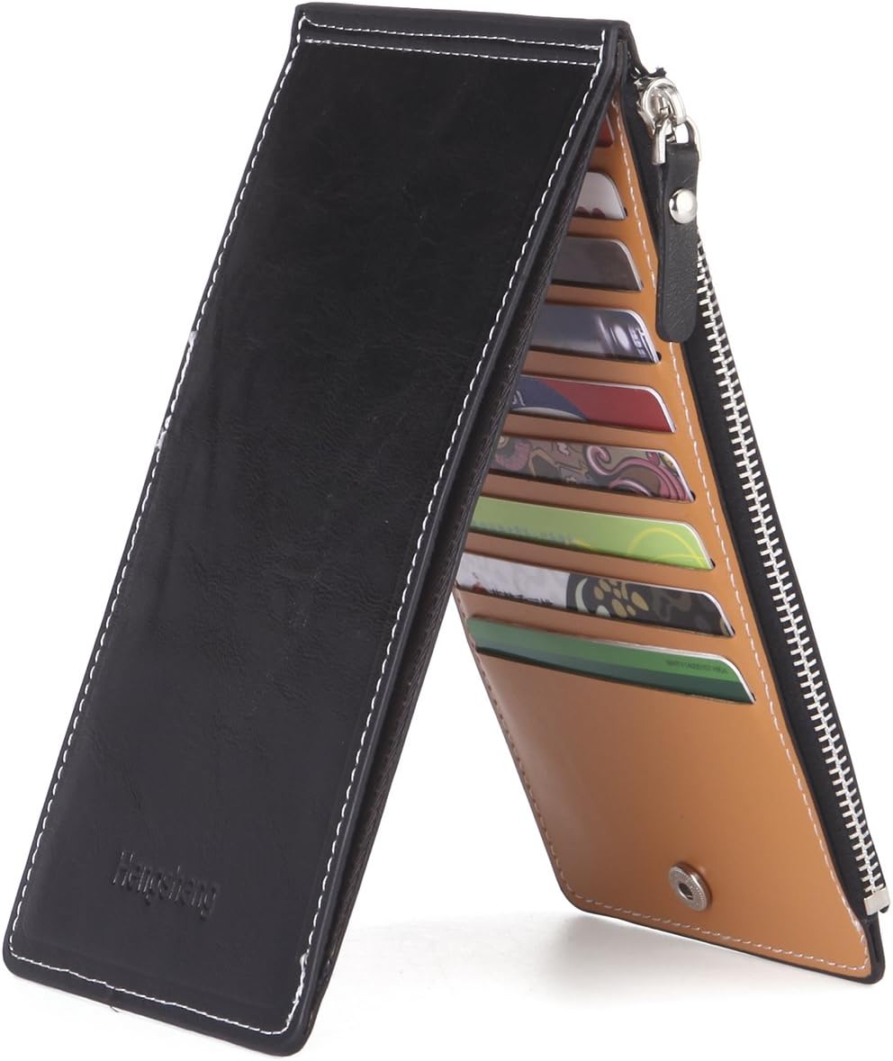 Noedy Womens Multi Card Case Money Organizer Wallet with Zipper Pocket