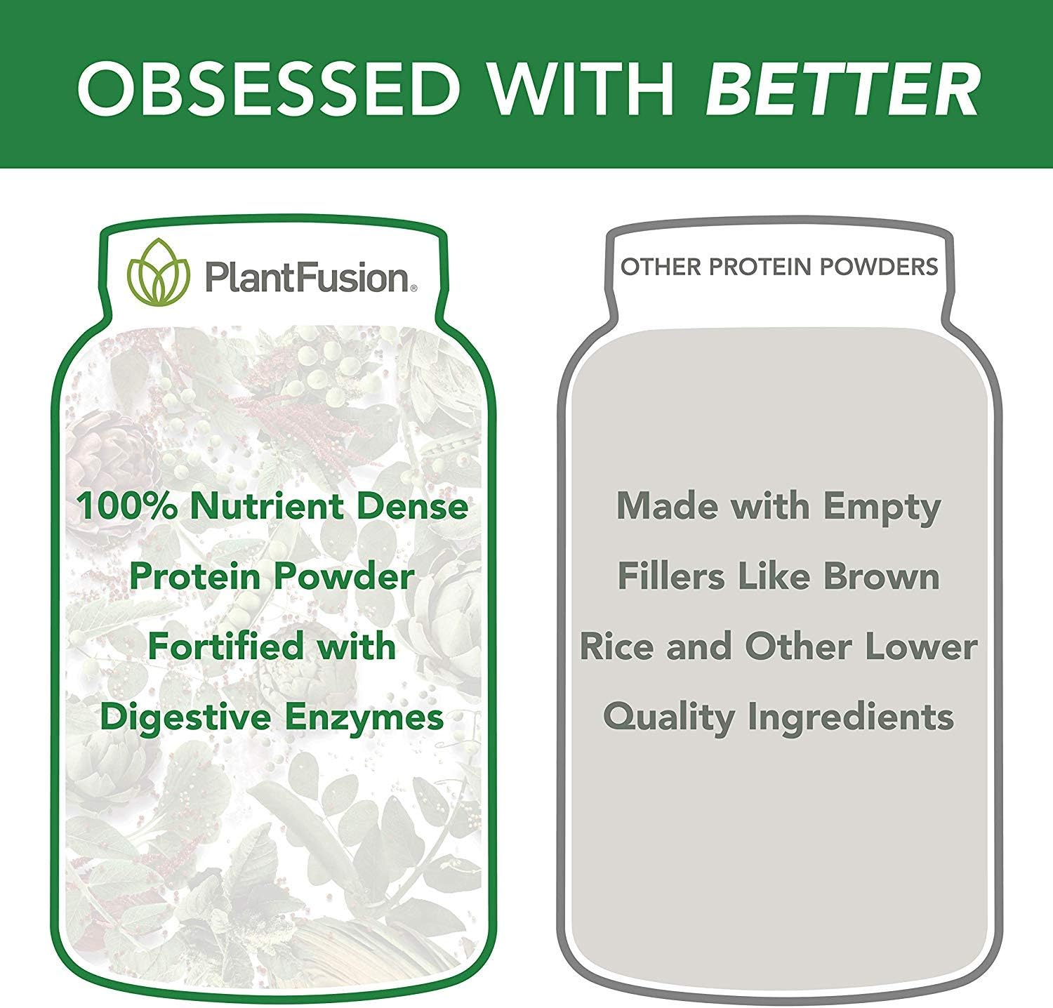 PlantFusion Complete Plant Based Pea Protein Powder, Non-GMO, Vegan, Dairy Free, Gluten Free, Soy Free, Allergy Free w/Digestive Enzymes, Dietary Supplement, Vanilla Bean (30 Servings) 2 Pound: Health & Personal Care