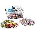 PLUS PLUS - Open Play Set - 7,000 Piece in Storage Tub - Basic, Neon, & Pastel Color Mix - Construction Building Stem Toy, Interlocking Mini Puzzle Blocks for Kids