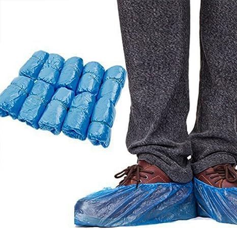 Amazon Co Jp Homeland 靴カバー 使い捨て 経済的 簡単便利 ブルー 100個入り ホーム キッチン