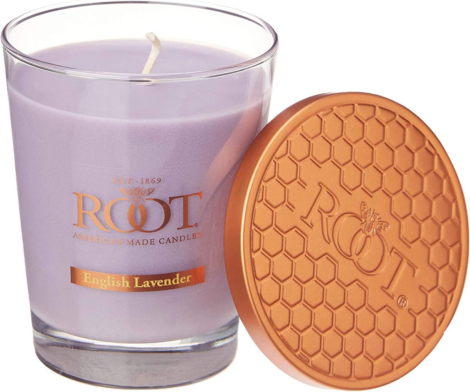 Root Candles Veriglass Scented Beeswax Blend Candle, English