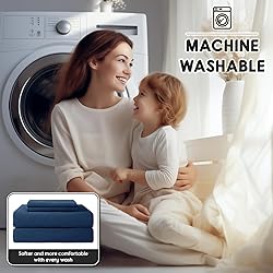 Shilucheng 100% French Linen Sheets - Queen Size