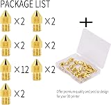 LUTER MK8 Nozzles 24PCS Brass 3D Printer Extruder Set 0.2-1.0mm w/ Box CR-10 view 6