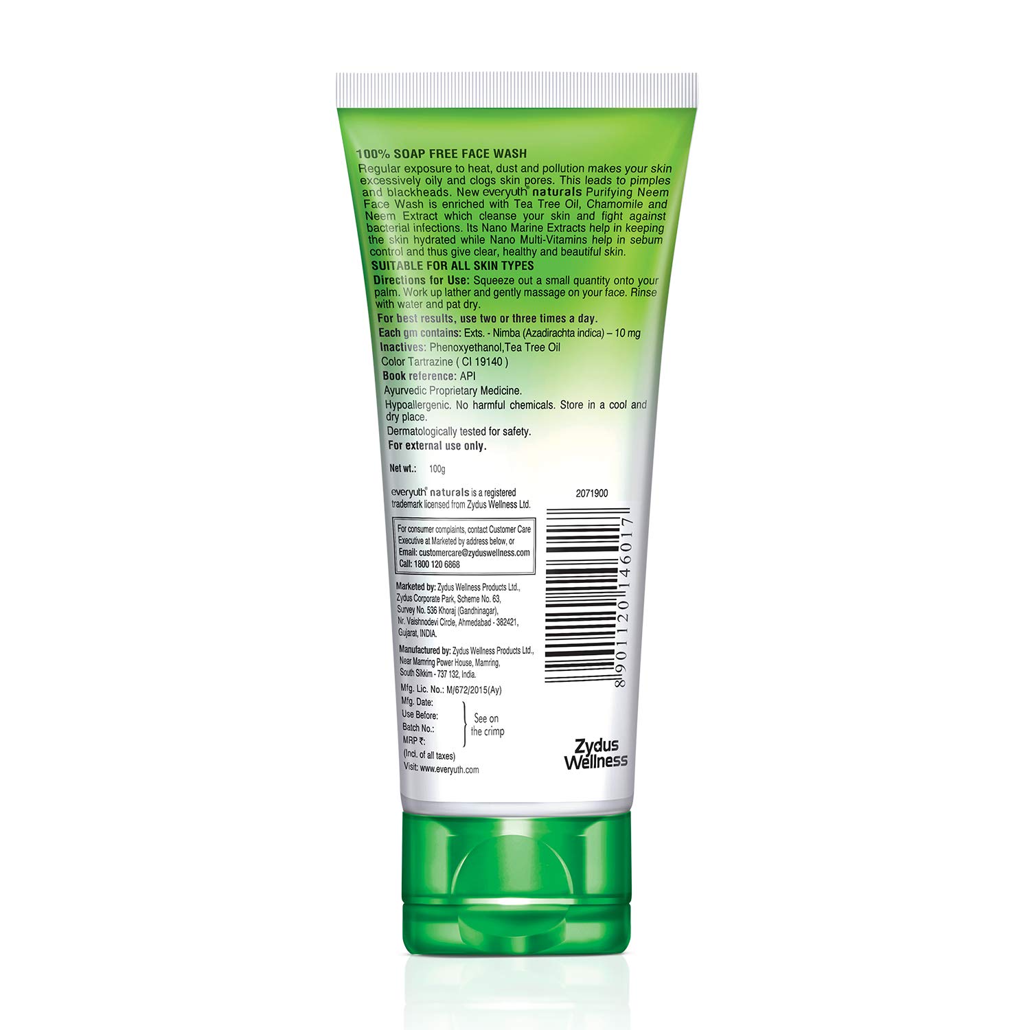 everyuth naturals neem face wash