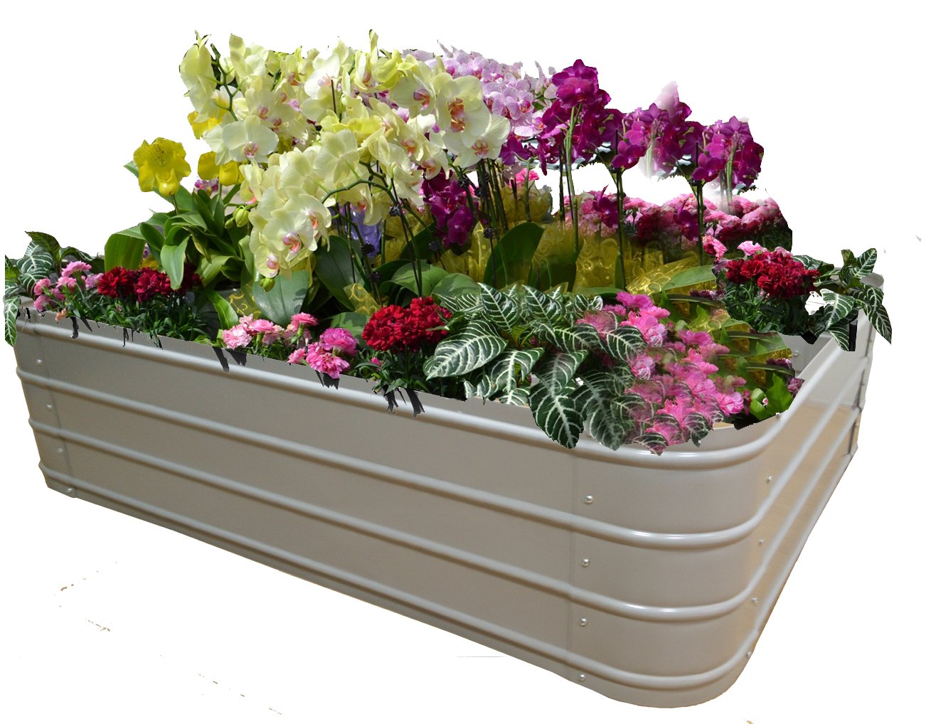 FOYUEE Metal Raised Bed Garden Planter Bed For Growing Vegetables In