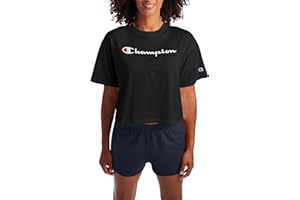 Champion Women's T-Shirt, Heritage Heavyweight Cropped T-Shirt, Crop Top for Women