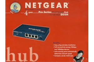 Netgear DS104 4-Port 10/100 Dual Speed Hub with Uplink Button